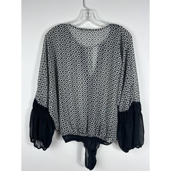 Free People Intimately Free Jolene Bodysuit Black And White Size Small - Picture 2 of 7